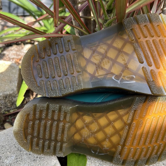 NEW Dr. Martens Khaki Teal Leather Oxford Shoes Women's Size 5 LA004 GT01Y - Picture 8 of 9